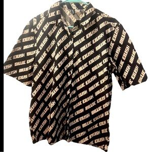 Billy Eilish Divided Black and White Casual Button Down Shirt
